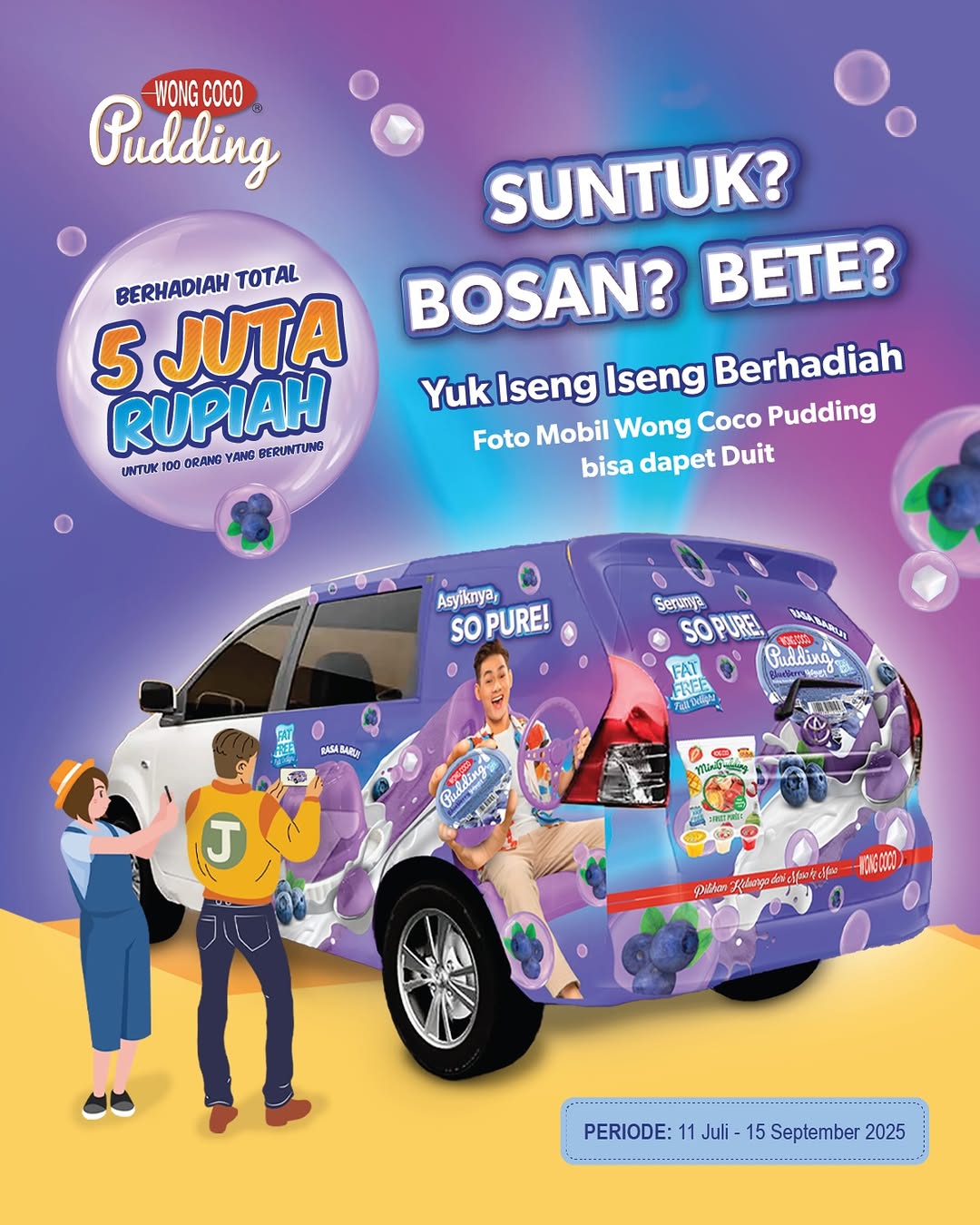 Foto Mobil Iklan Wong Coco Pudding Berhadiah Total 5 Juta