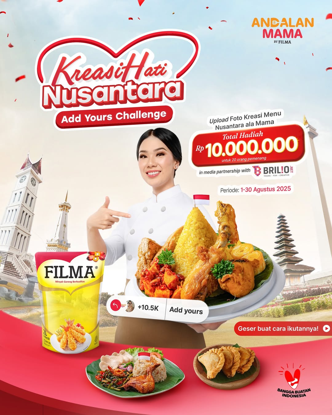 Lomba Masak Kreasi Hati Nusantara Berhadiah Total 10 Juta