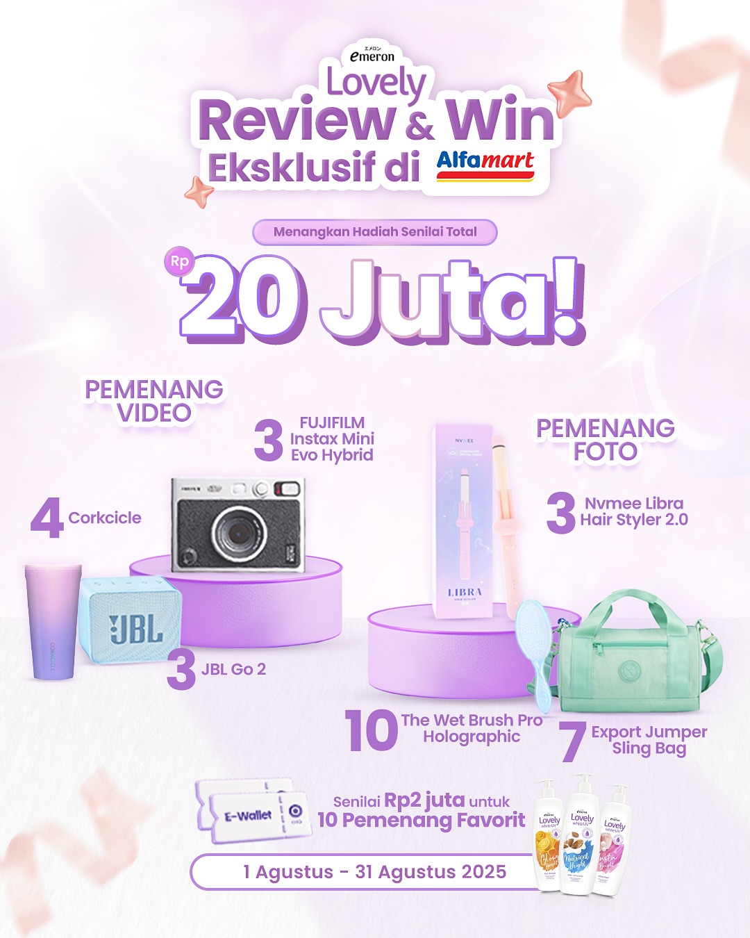 Lomba Review Emeron x Alfamart Berhadiah Total 20 Juta Rupiah