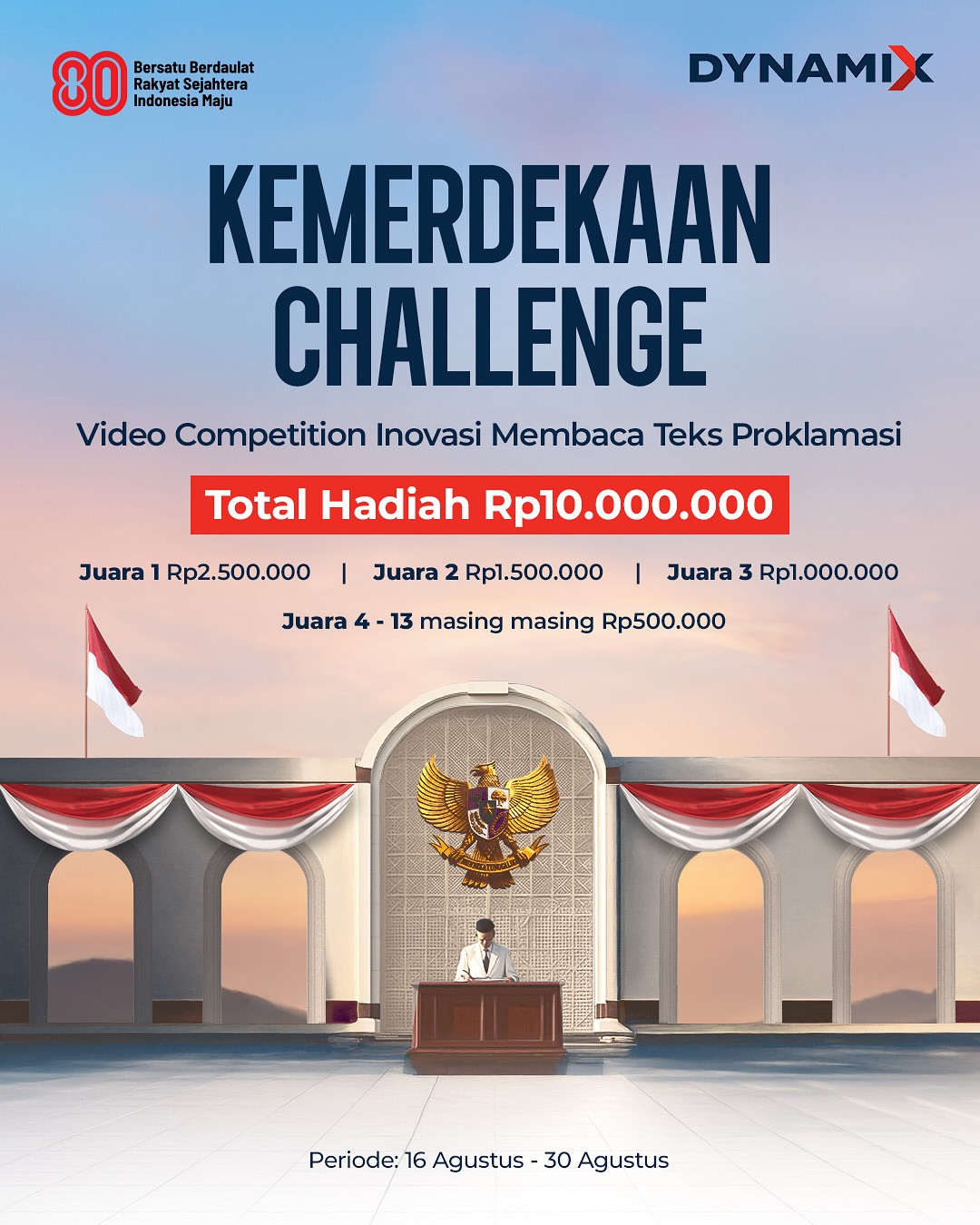 Lomba Video Baca Proklamasi Berhadiah Total 10 Juta Rupiah