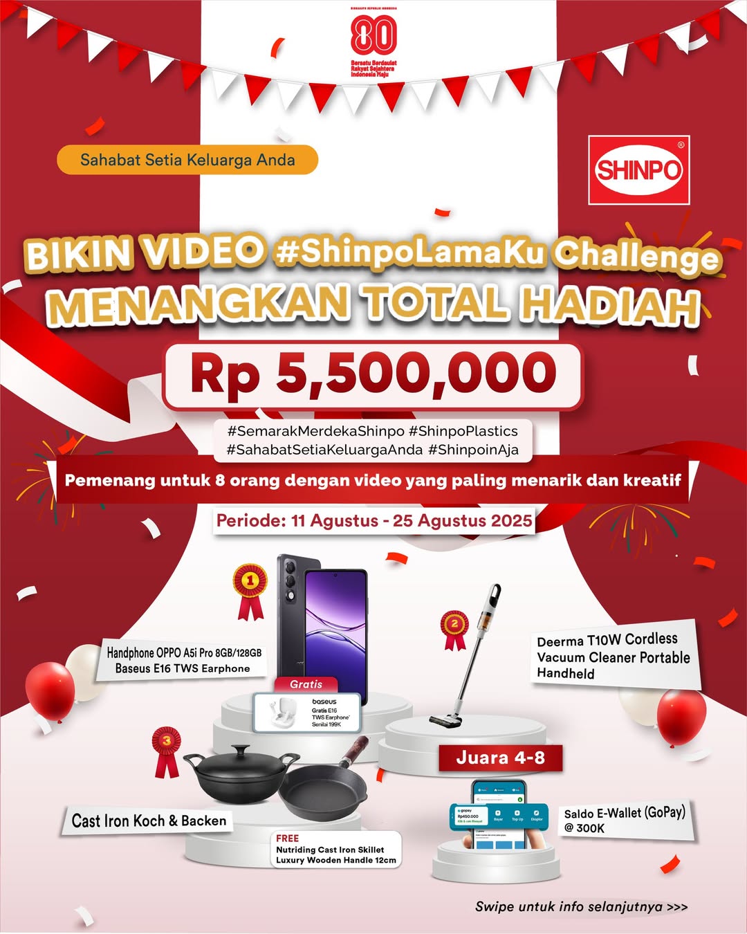 Lomba Video Shinpo Lamaku Berhadiah Smartphone OPPO A5i