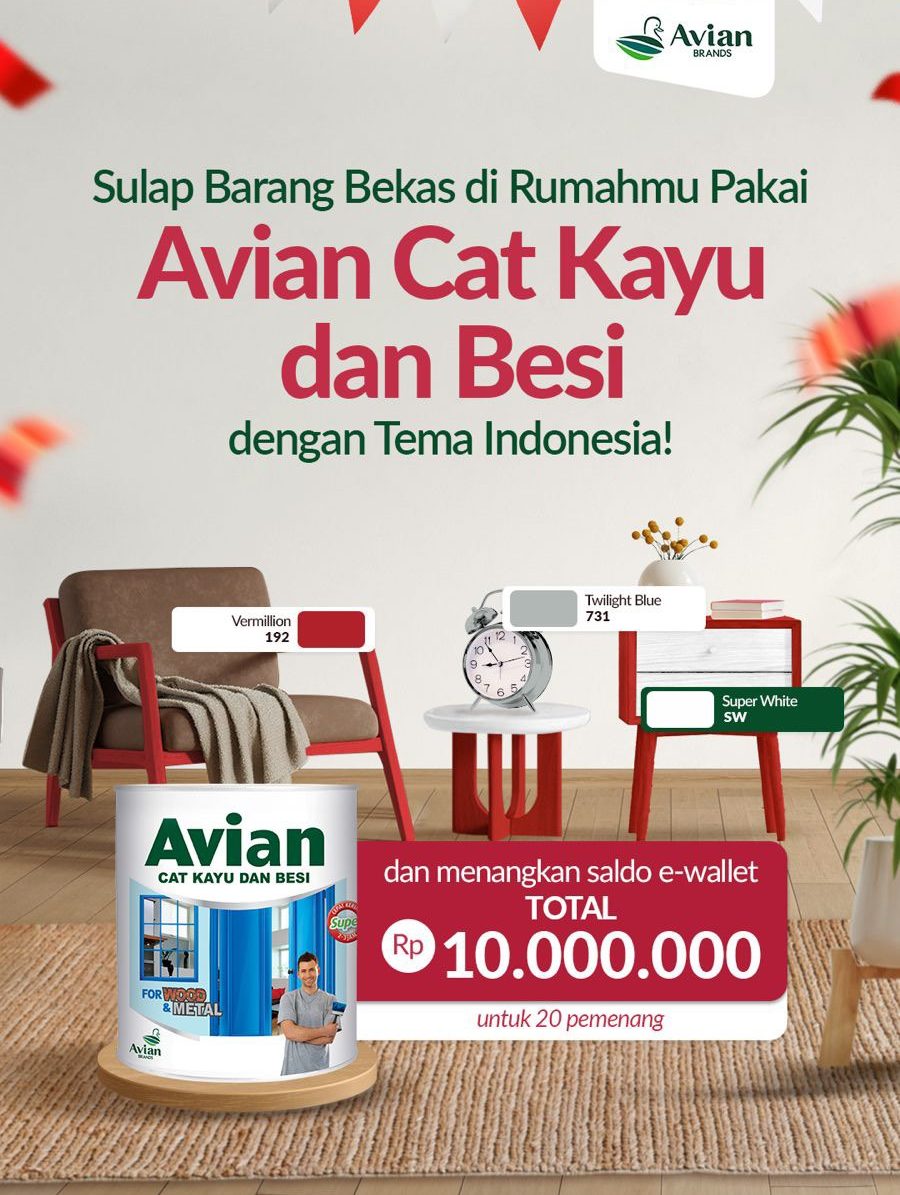 Makeover Barang Bekas Pakai Cat Avian Berhadiah Total 10 Juta