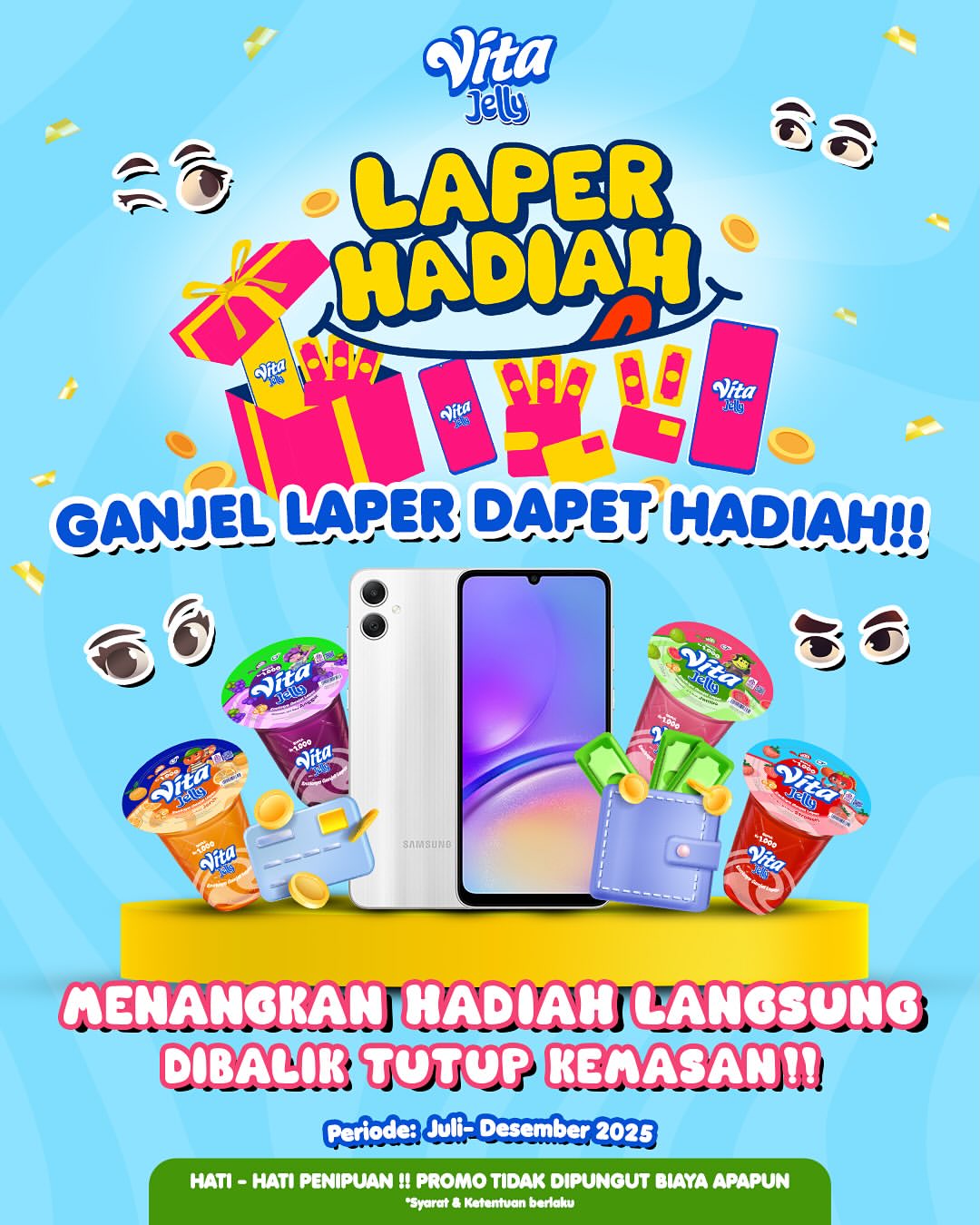 Promo Vita Jelly Laper Hadiah Langsung Smartphone, Uang & Produk