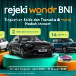 Undian Bank Rejeki Wondr BNI Berhadiah 36 Unit Mobil Mewah