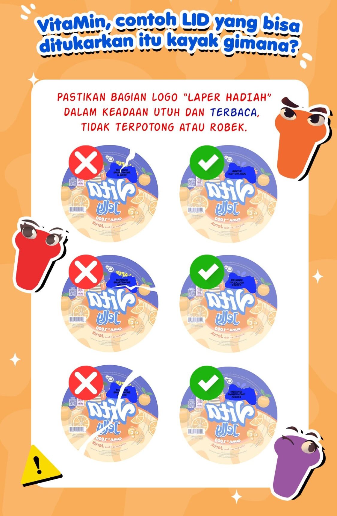 cara sobek tutup kemasan vita jelly drink