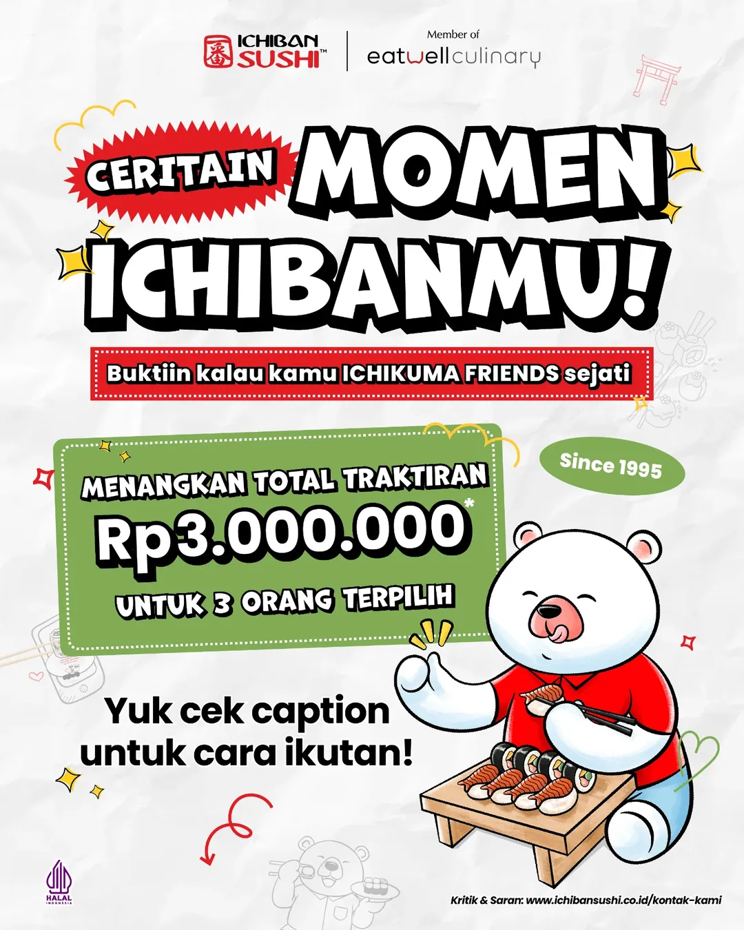 Ceritain Momen Ichibanmu Menangkan Total Hadiah 3 Juta