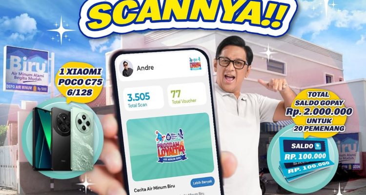 Giveaway Juara Scan Air Minum Biru Berhadiah HP Xiaomi POCO C75