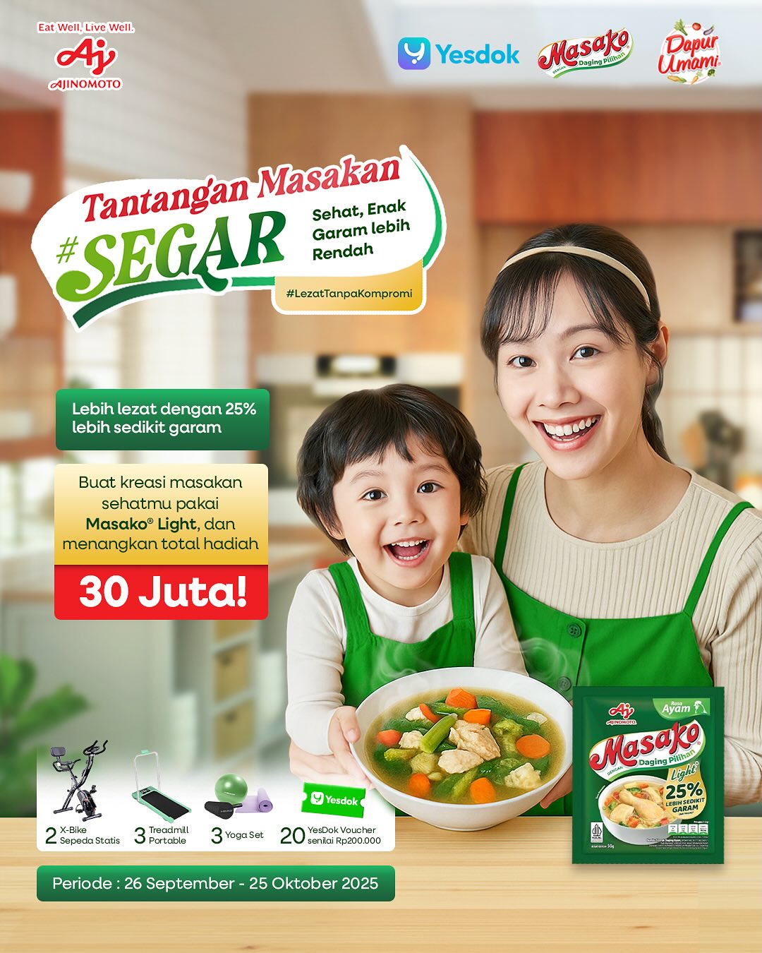Lomba Masakan SEGAR Masako Light Berhadiah Total 30 Juta