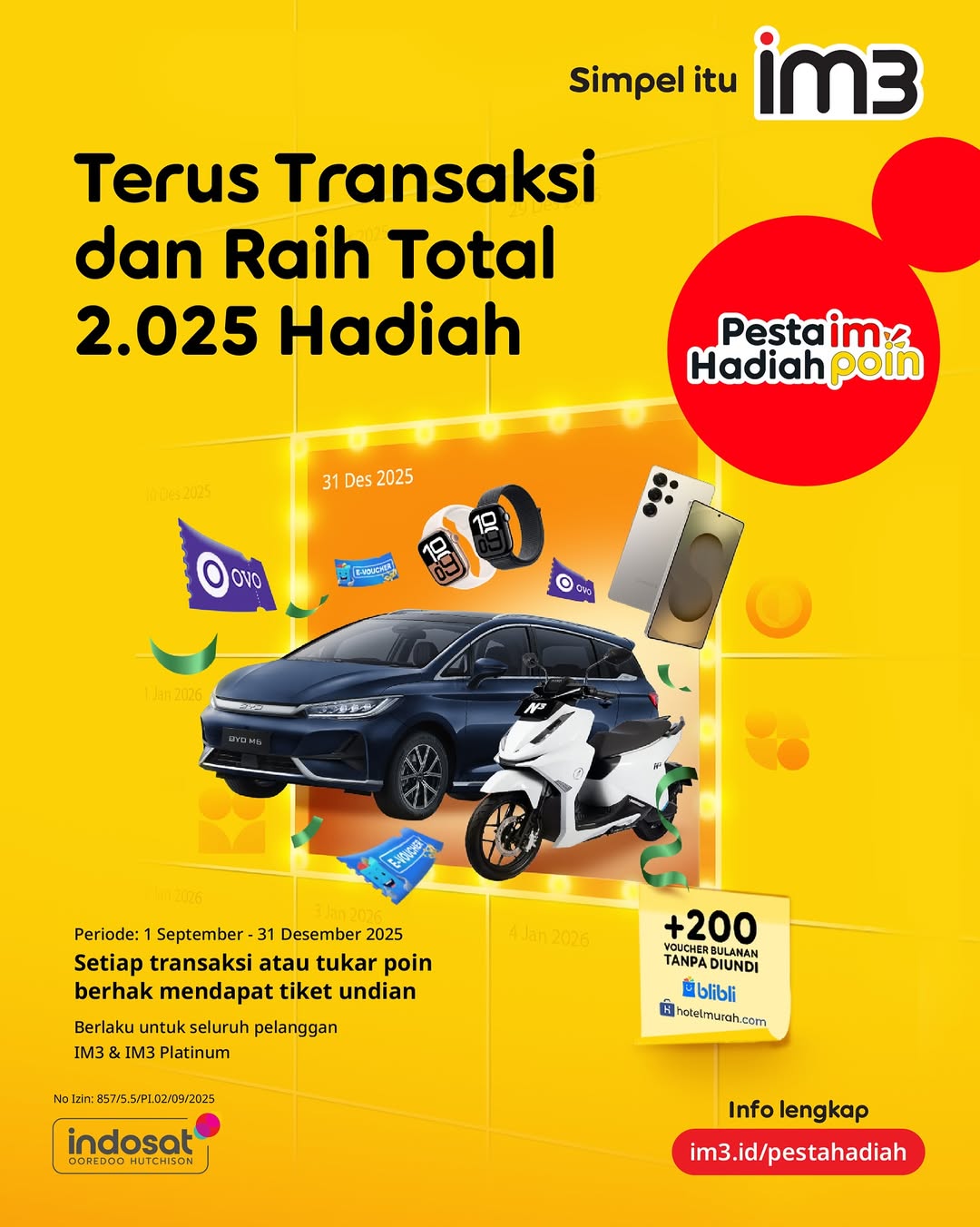 Undian Pesta Hadiah IMPoin 2025 Berhadiah Mobil Listrik BYD M6