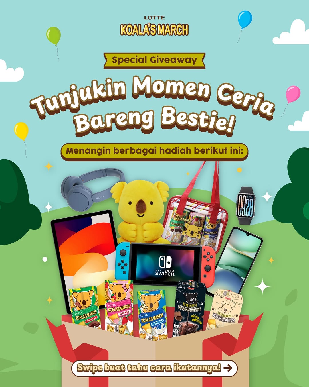 Challenge Ceria Bareng Koala's March Berhadiah Nintendo Switch