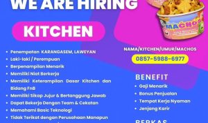 Loker Solo Posisi Kitchen di Macho’s: Gaji Menarik