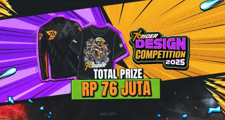 Lomba Desain Kaos & Jersey 76Rider 2025 Berhadiah Total 76 Juta