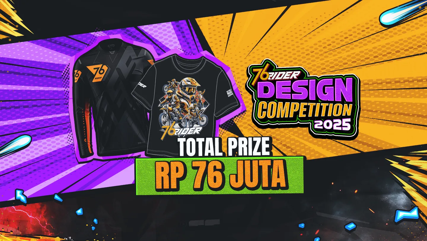Lomba Desain Kaos & Jersey 76Rider 2025 Berhadiah Total 76 Juta