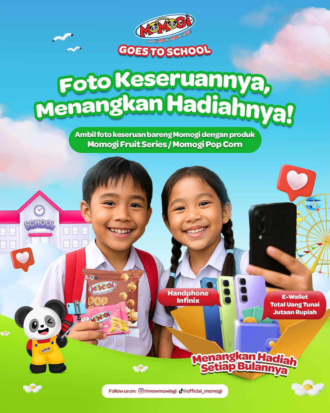 Lomba Foto Momogi Goes To School Berhadiah HP Infinix