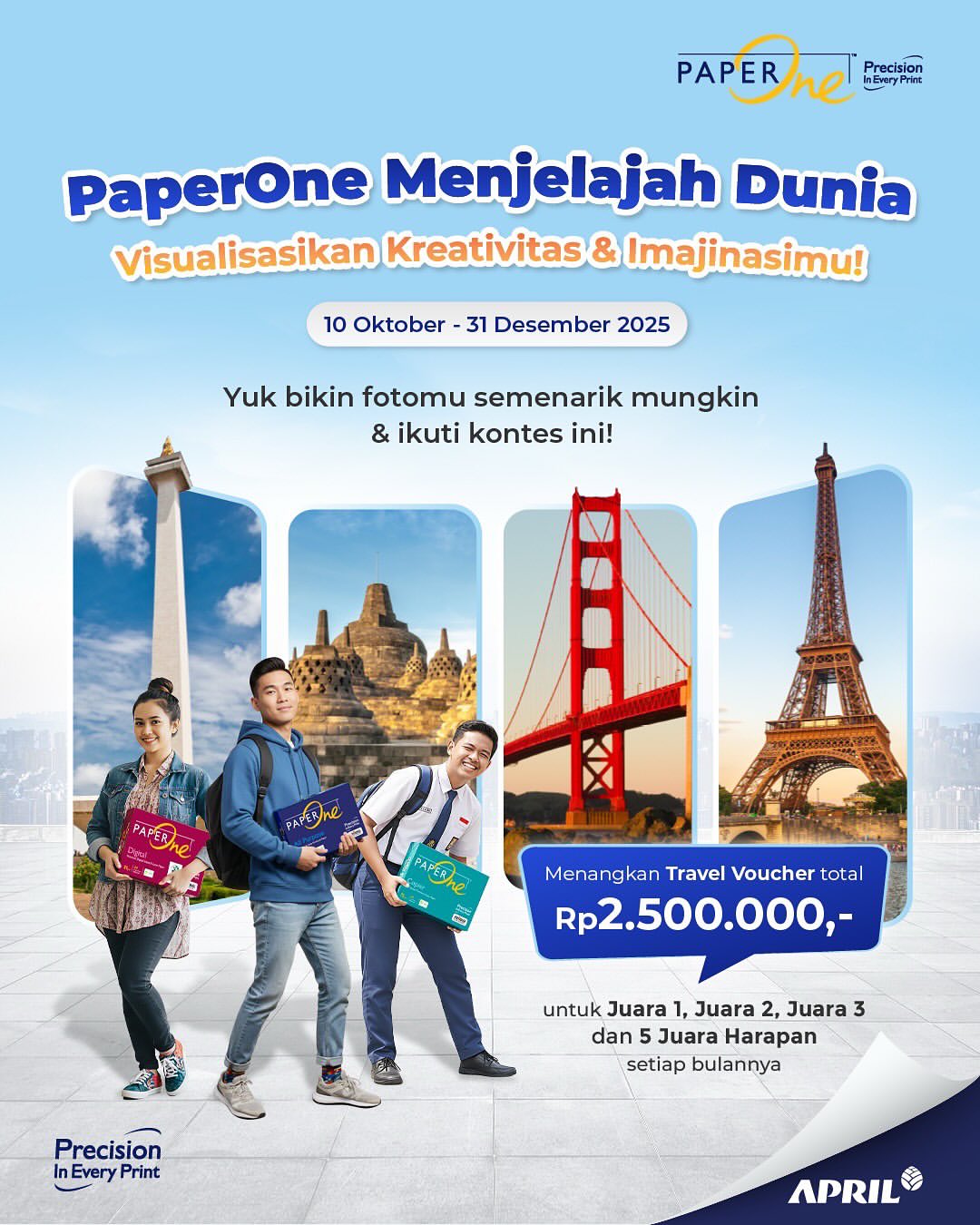 Lomba Foto PaperOne Menjelajah Dunia Berhadiah Voucher Travel