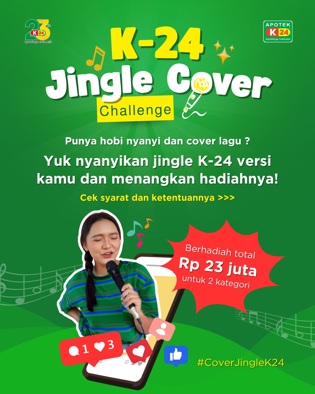 Lomba Jingle Cover K 24 Berhadiah Total 23 Juta Rupiah