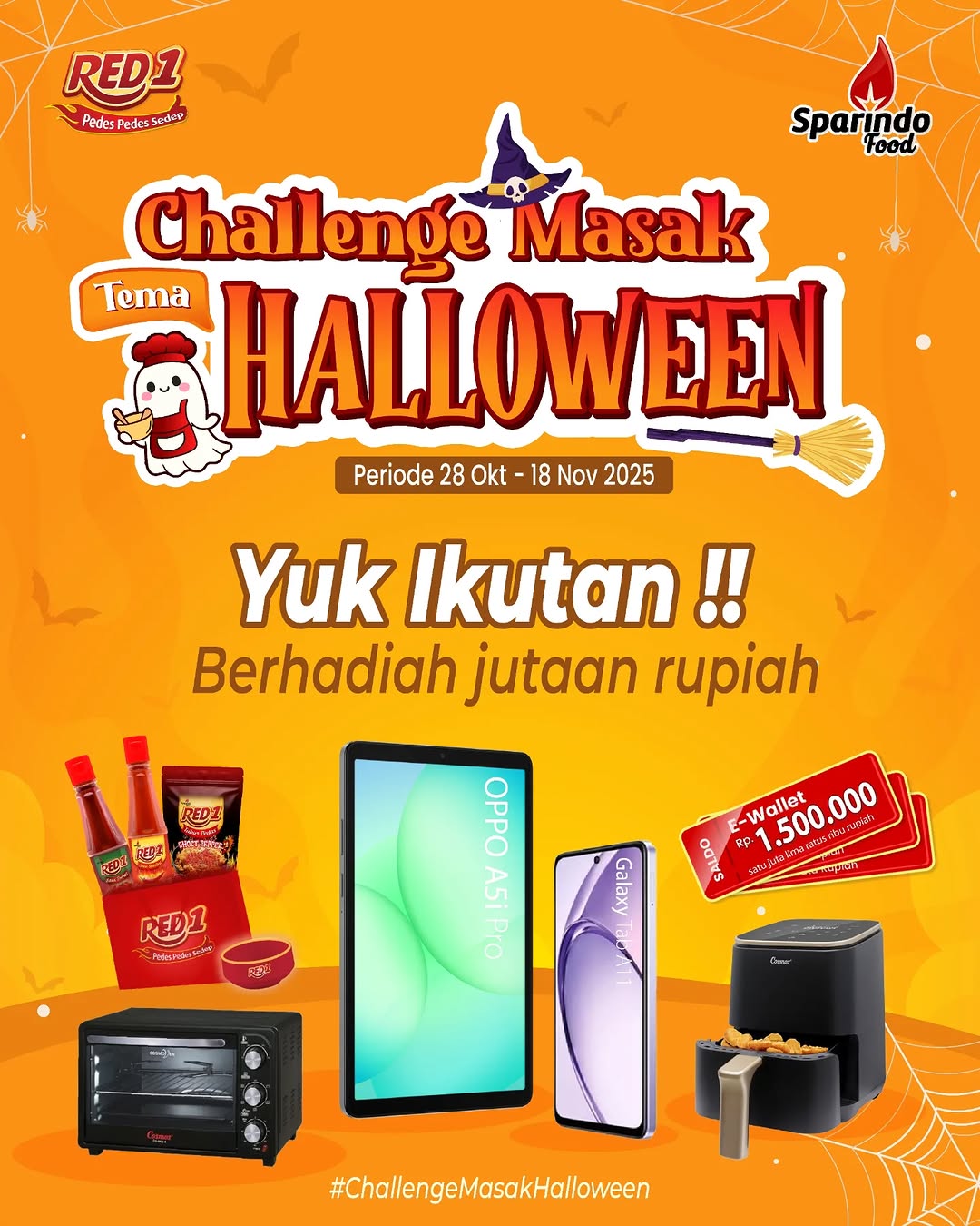 Lomba Masak RED1 Halloween Berhadiah SAMSUNG Tab A11