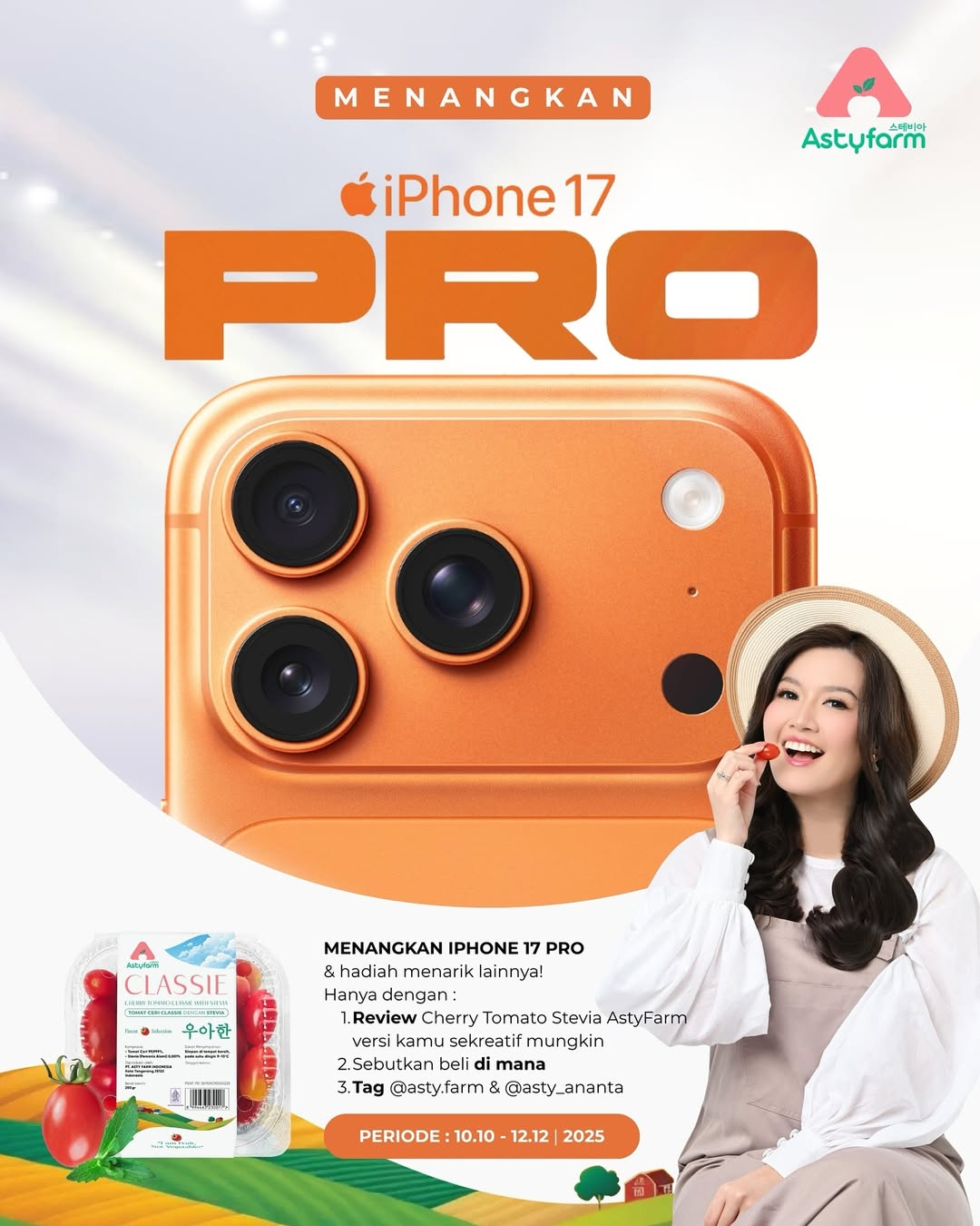 Lomba Review Cherry Tomato Stevia Berhadiah iPhone 17 Pro