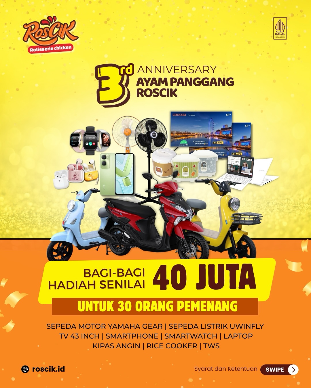 Lomba Review Menu Roscik Berhadiah Total 40 Juta Rupiah
