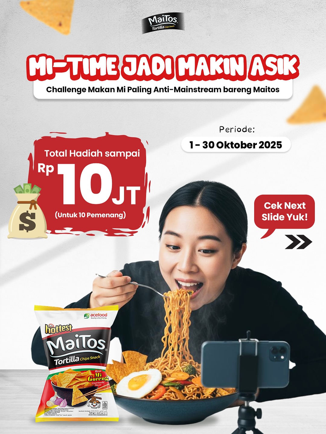 Lomba Video Makan Mi Bareng Maitos Total Hadiah 10 Juta
