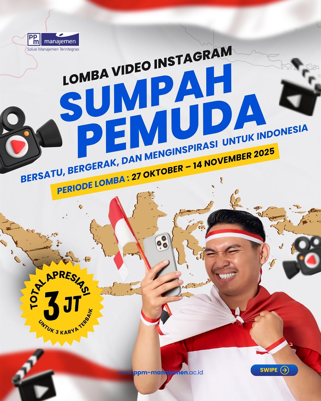 Lomba Video Sumpah Pemuda PPM Manajemen Total Hadiah 3 Juta