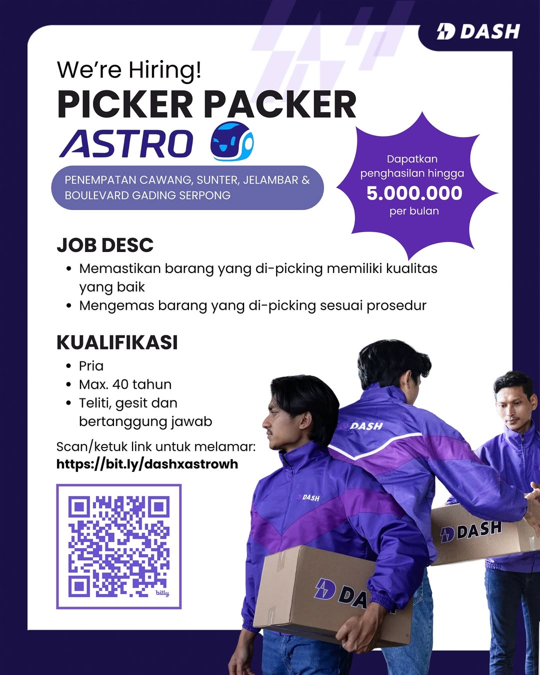 Lowongan Kerja Picker & Packer di ASTRO, Gaji Hingga 5 Juta!