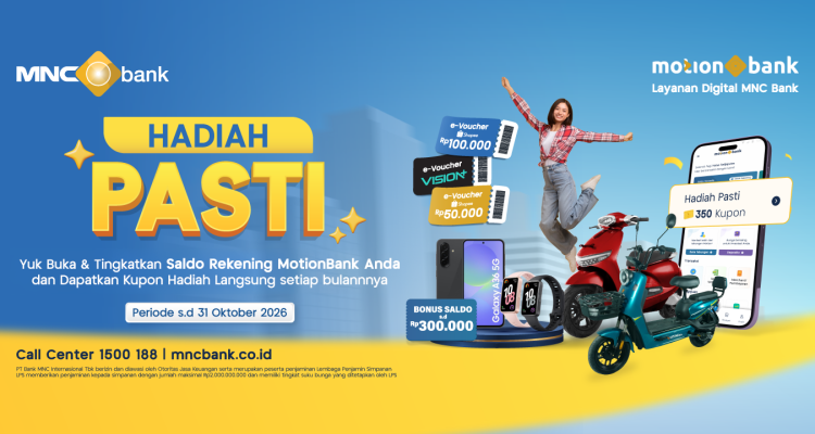 Promo Hadiah Pasti MotionBank Menangkan Motor & Sepeda Listrik