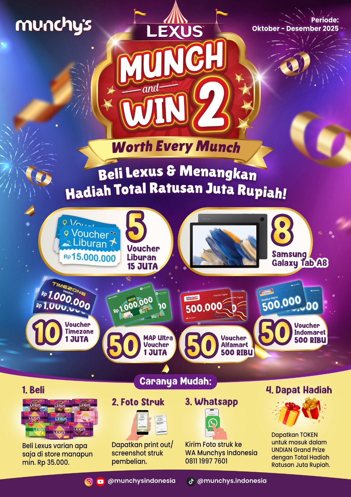 Undian Lexus Munch & Win 2 Berhadiah Ratusan Juta