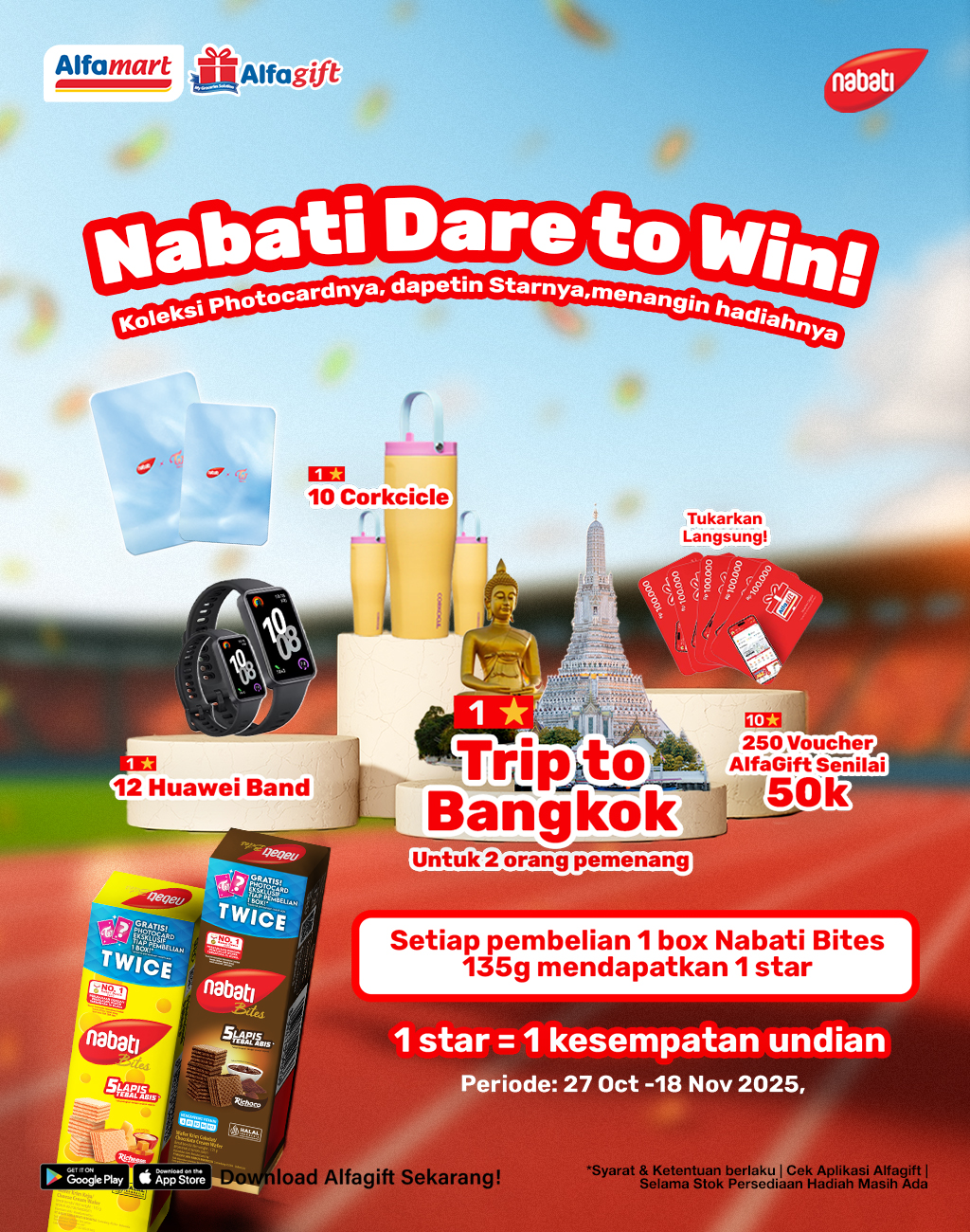 Undian Nabati Dare to Win Berhadiah Trip ke Bangkok, Thailand