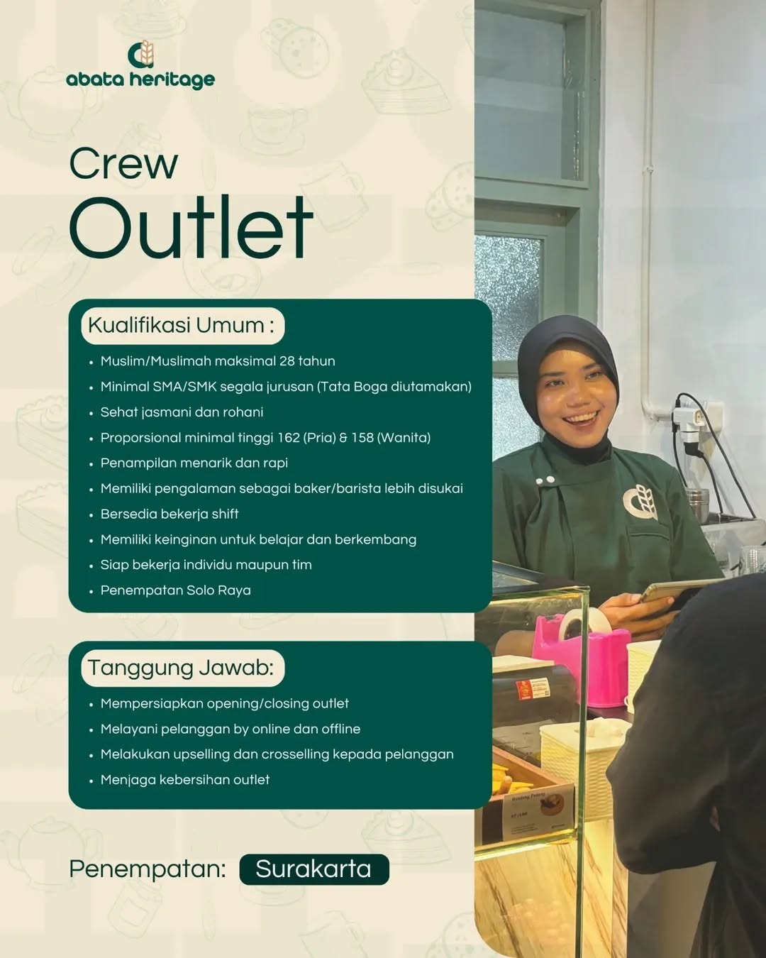 Loker Solo - Abata Heritage Buka Lowongan Kerja Crew Outlet di Solo