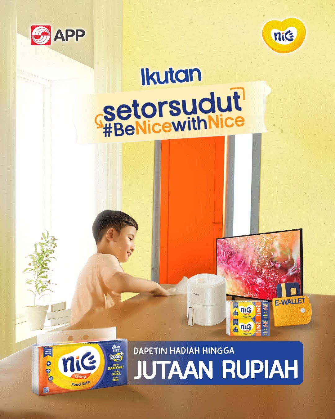 Ada Lomba Cerita 2025 dari Nice Tisu, Hadiahnya TV dan Air Fryer!