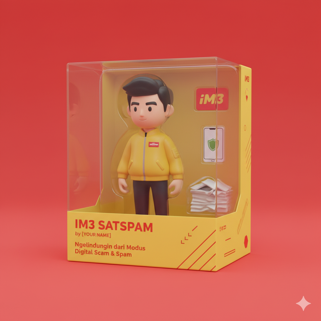 Lomba Kreasi AI SATSPAM IM3 Berhadiah 2 SAMSUNG A16 5G 2 Contoh SATSPAM FIGURINE IM3