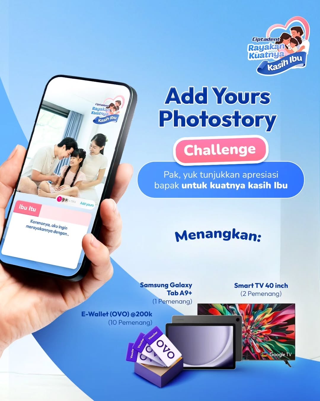 Lomba Foto Add Yours Ciptadent Berhadiah SAMSUNG Tab A9+