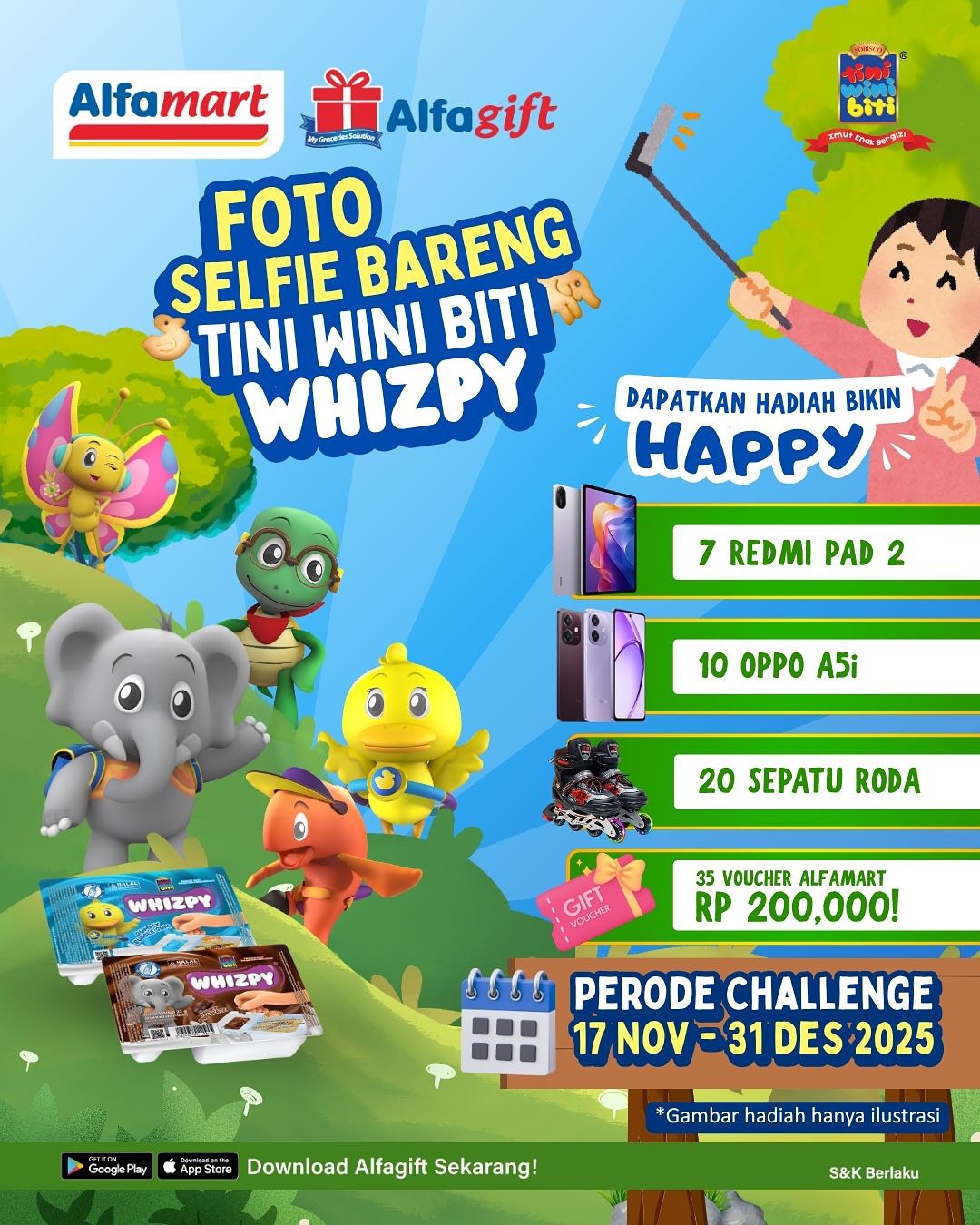 Lomba Foto Bareng Tini Wini Biti Whizpy Berhadiah Puluhan Gadget