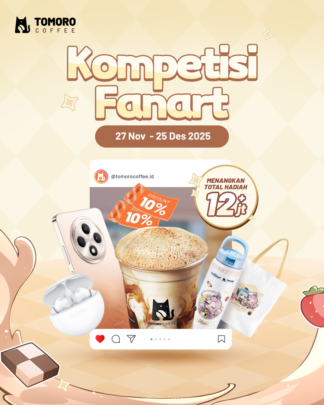 Lomba Kreasi Fanart Tomoro Coffee Berhadiah Total 12 Juta+