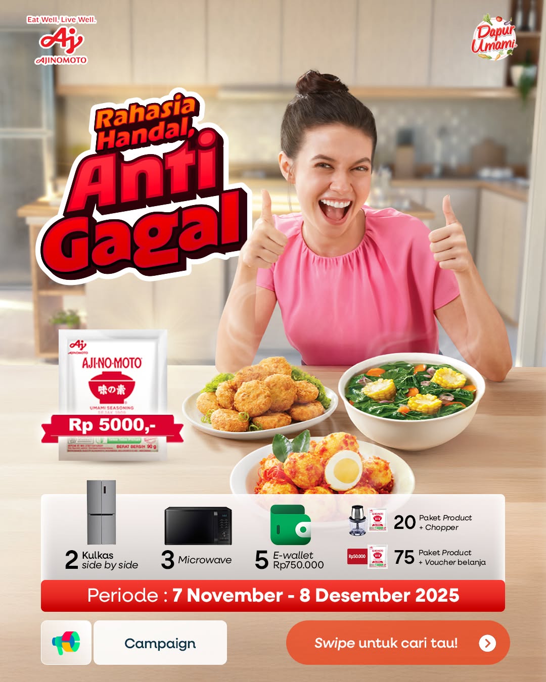 Lomba Memasak Anti Gagal Berhadiah Kulkas Side by Side