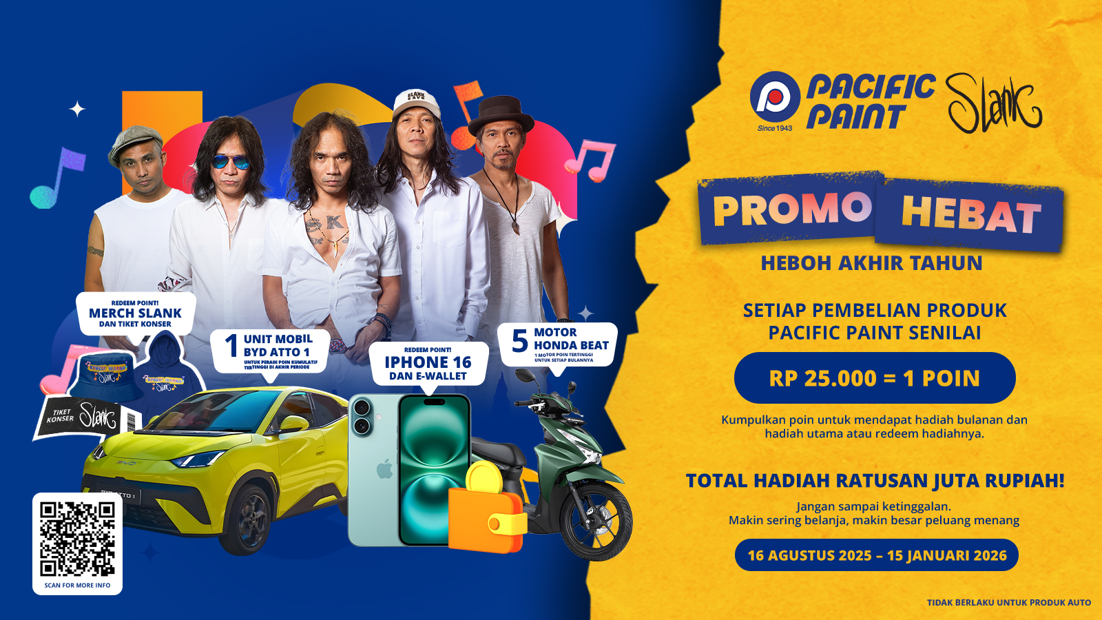 Promo HEBAT Pacific Paint Berhadiah Mobil Listrik BYD ATTO 1-Banner