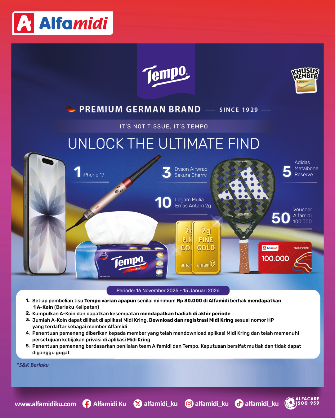 Undian Tempo Unluck The Ultimate Find Berhadiah iPhone 17