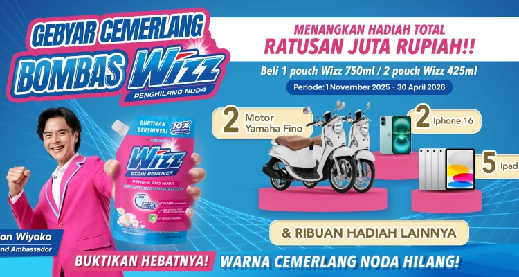 Undian Wizz Gebyar Cemerlang Tawarkan Hadiah Motor hingga iPhone!