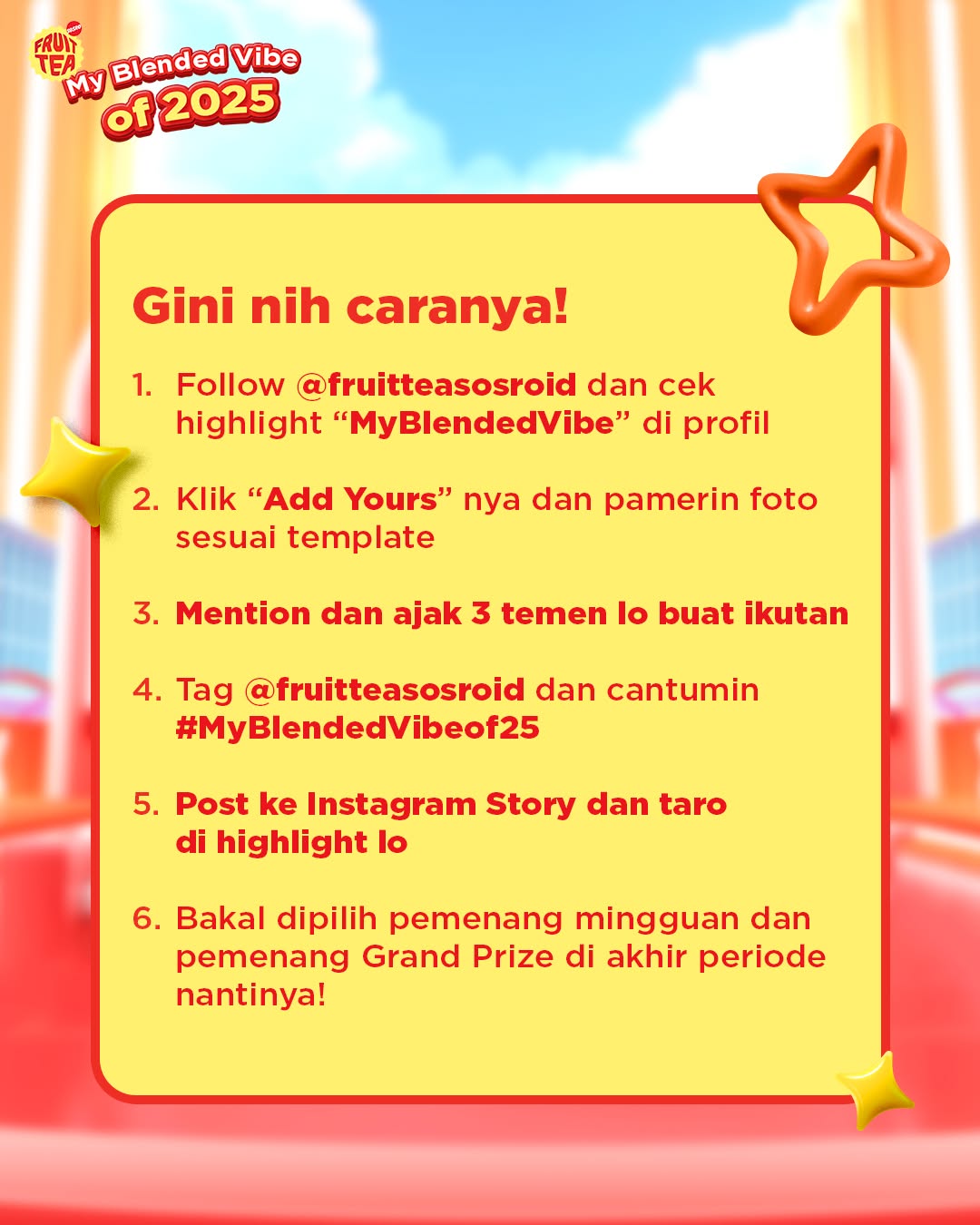 cara ikutan Kuis Fruit Tea My Blended Vibe of 25