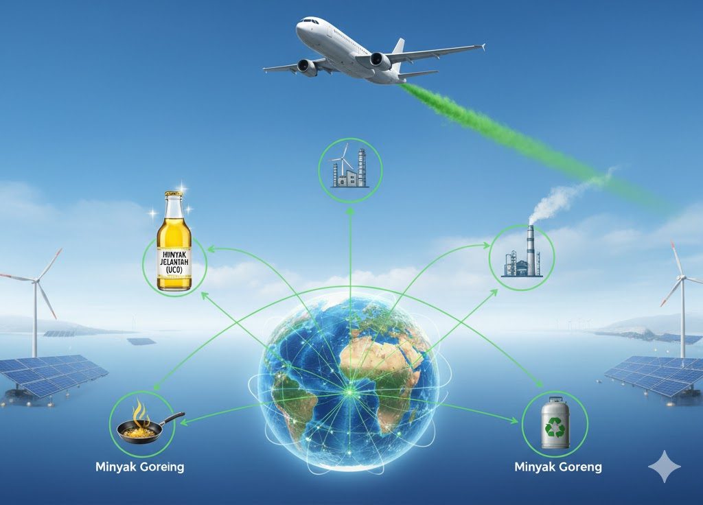 minyak jlantah jadi avtur