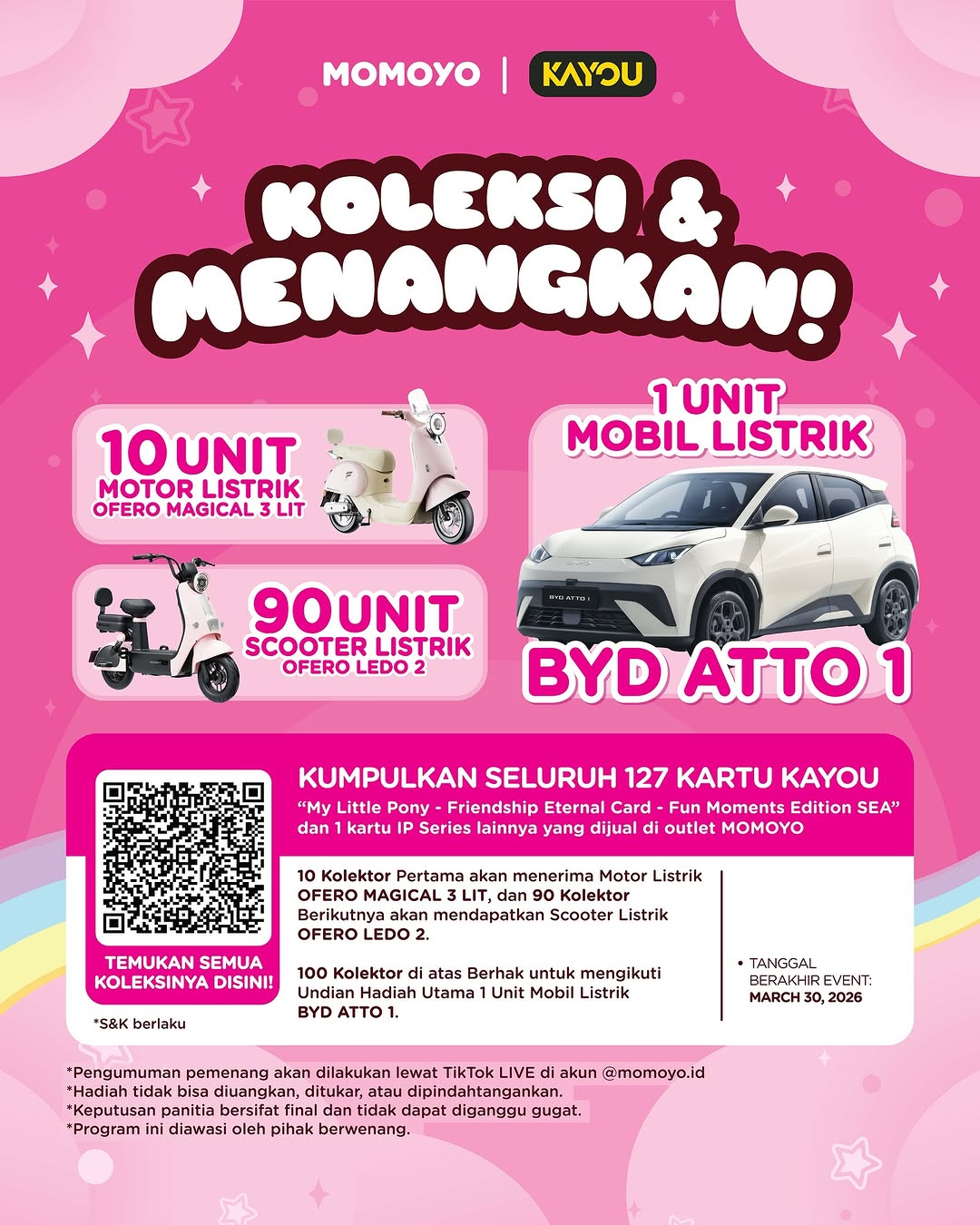 promo Undian Momoyo x Kayou Grand Prize Mobil Listrik BYD ATTO 1