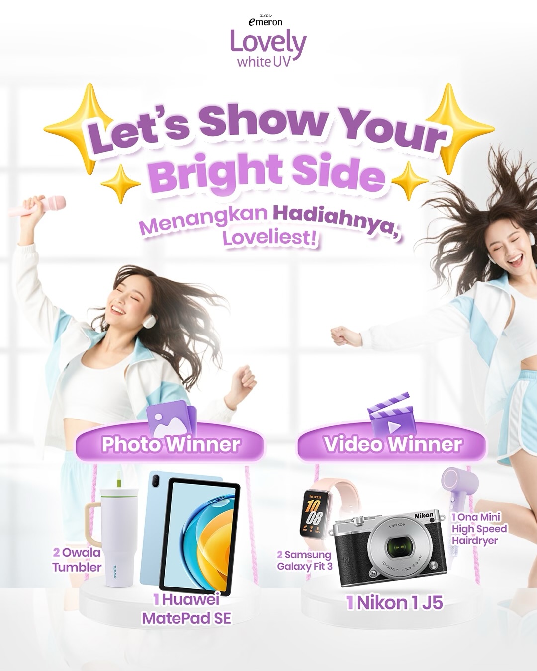 Challenge Emeron Lovely Berhadiah Kamera Nikon 1 J5, Tablet, dll