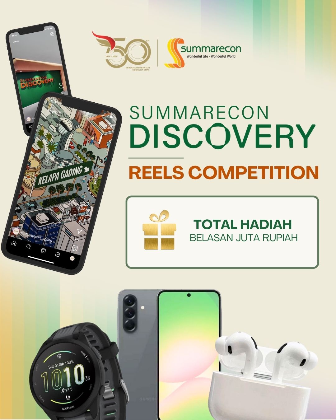 Kontes Reels Summarecon Discovery Hadiah SAMSUNG A56