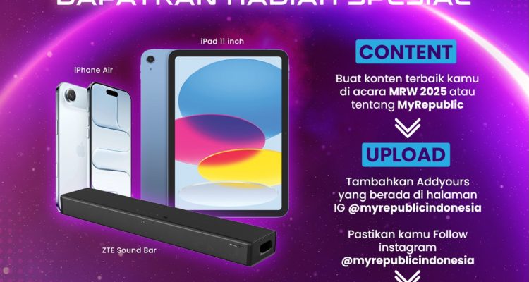 Lomba Konten MyRepublic MRW25 Berhadiah iPad Hingga iPhone Air