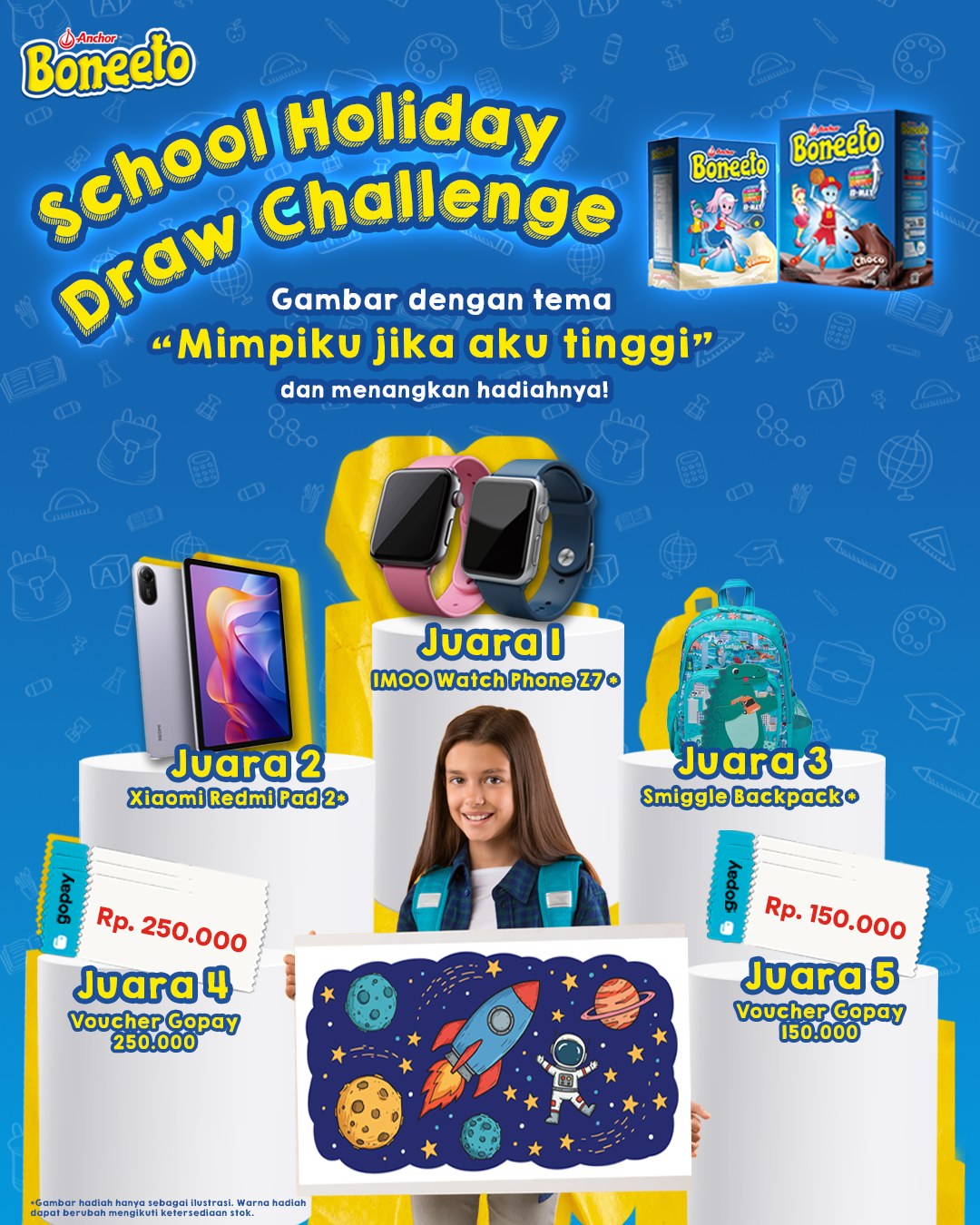Lomba Menggambar Berhadiah Xiaomi Pad 2 dari Booneto