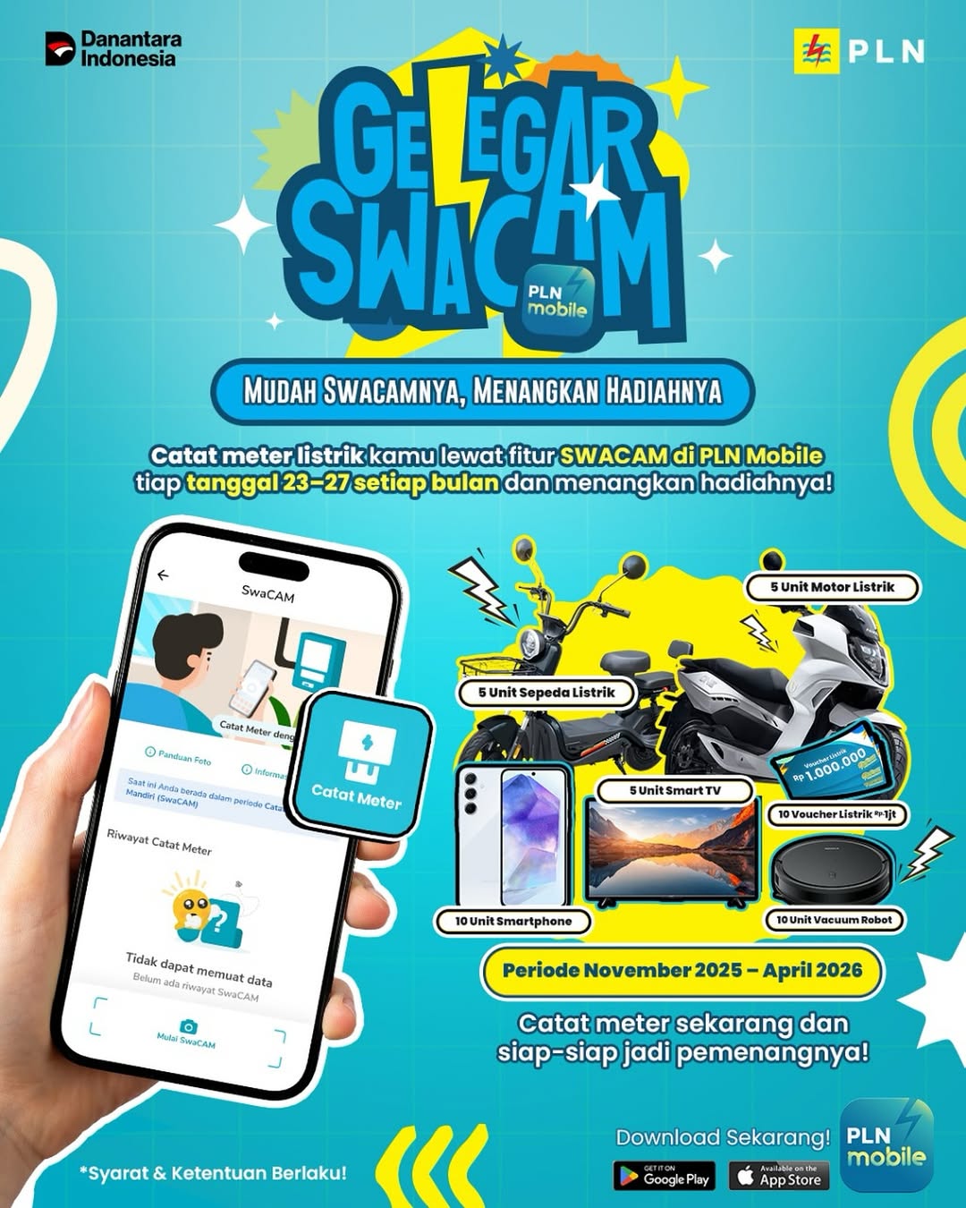 Undian Gelegar Swacam PLN Mobile Berhadiah Motor Listrik